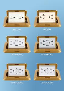 Buy cheap Computer Charging Pop Up Floor Socket Brass Panel GFCI Socket Outlet product