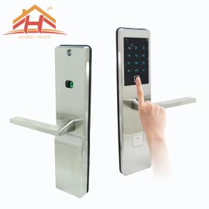 China Bluetooth Touch Screen Fingerprint Door Lock Low Voltage Warning with IC Card on sale