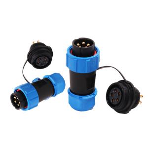 China Nylon66 Waterproof Power Connector Male IP68 Cable Connector 6 pins on sale