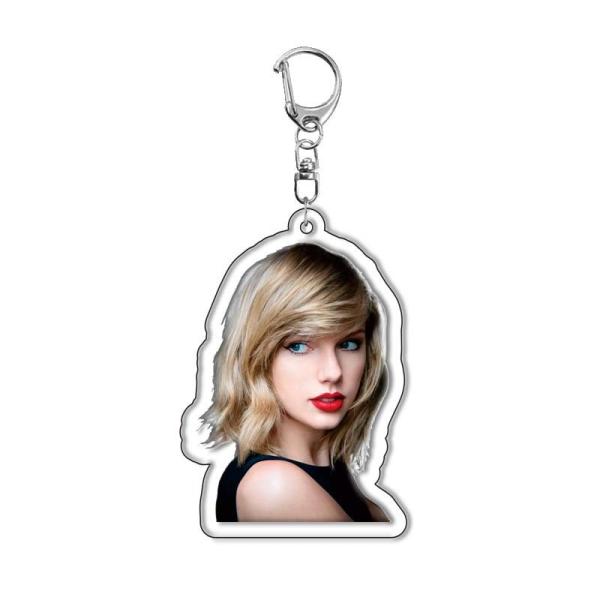 Factory Custom Holographic Acrylic Key Chain Star Singer Taylor Swift Picture Printed Key Ring Acrylic Keychain