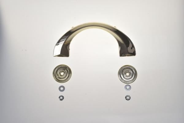 Quality Delicate Plastic Coffin Handles Famous Half Moon Design With Steel Wire Inside for sale
