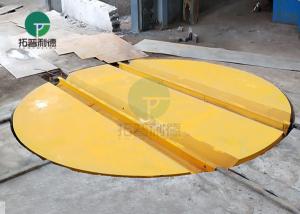 Dia 10m motorized rail turntable mounted on circle rails to ferry rail flat cart