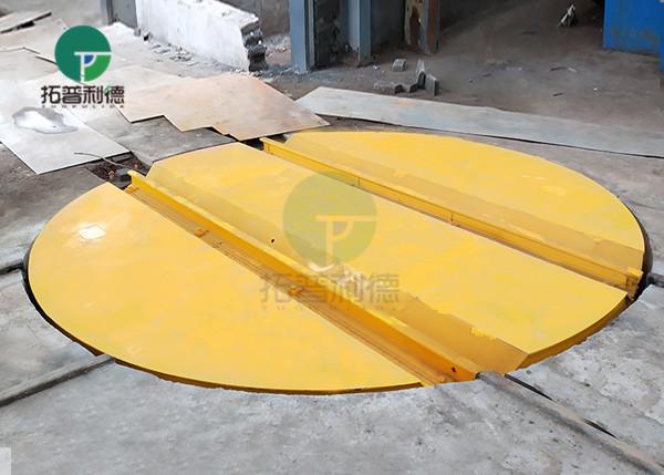 Quality Dia 10m motorized rail turntable mounted on circle rails to ferry rail flat cart for sale