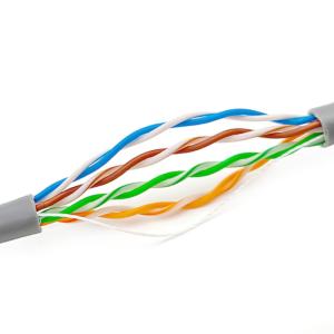 China Cat5e Unshielded Twisted Pair Networking Cable With 24AWG Conductor 4 Pair LAN Cable on sale