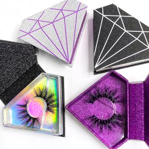 Buy cheap OEM Magnetic Triangle Shape Lash Packaging Box Glitter Cardboard product
