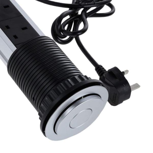 Hidden Kitchen Worktop Power Sockets Kids - Friendly Safe Design Compact Form