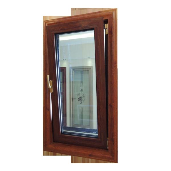 Quality Aluminium Profile Tilt And Turn UPVC Window Mahogany  Certificated for sale