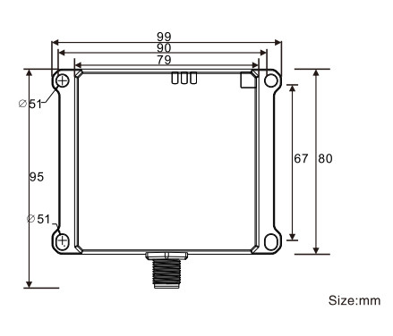 Newest RF-HZ80L 80*80mm Square High Frequency RFID Reader