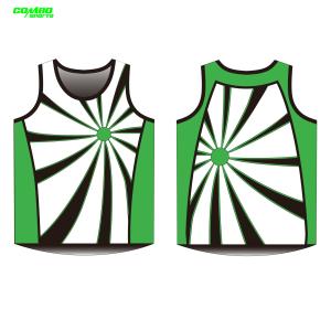 Body Length 46-82cm Round Neck Singlet , Digital Sublimation Mens Fitness Apparel