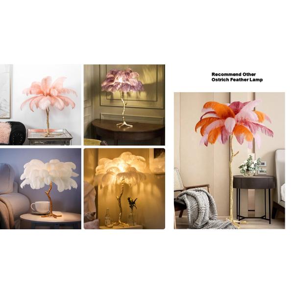 Changeable Brightness Art Deco G9 Ostrich Feather Chandelier
