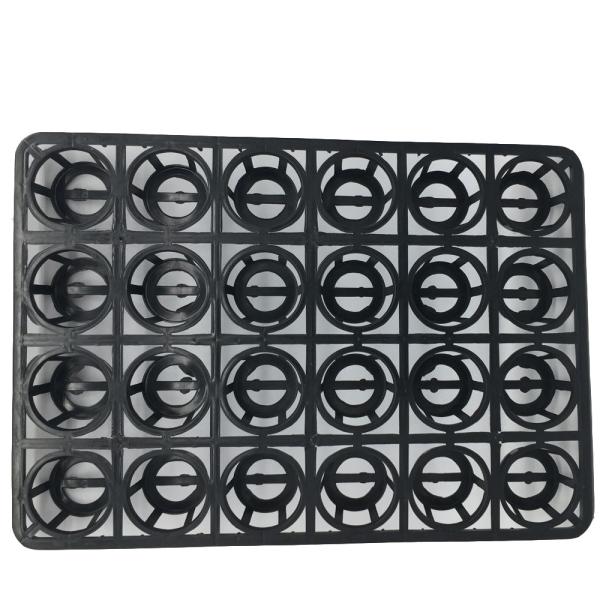 Quality 24 Cavities Dimpled Plastic Seedling Tray ODM 75mm Flower Seed Starter Pots for sale