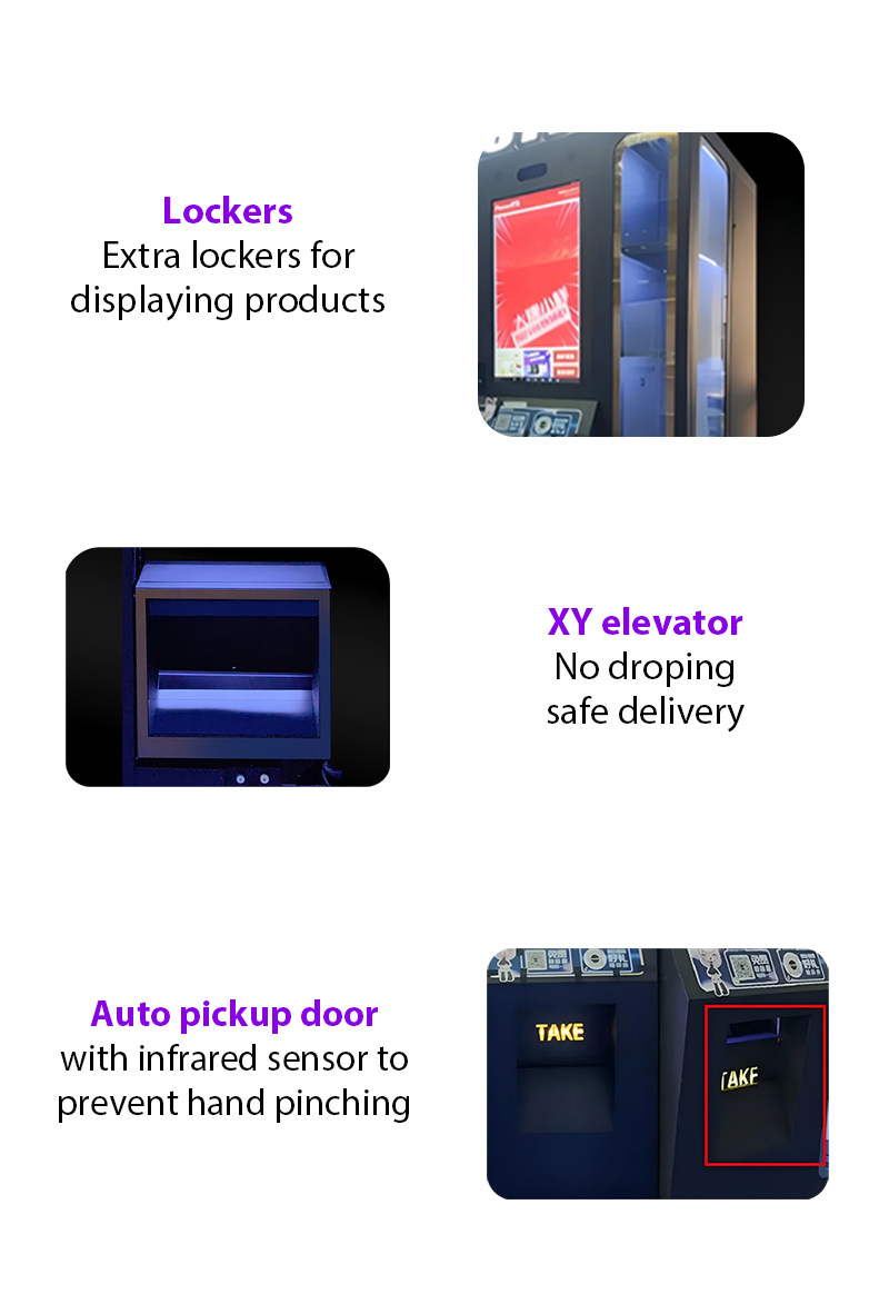 Smart 3C Vending Machine with Transparent Lockers for Better Product Display