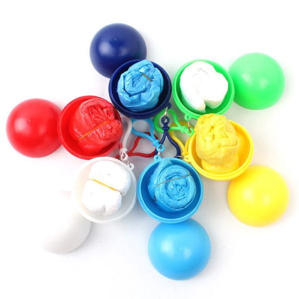 Colorful Round Ball Poncho Promotional Keychain Logo Customized