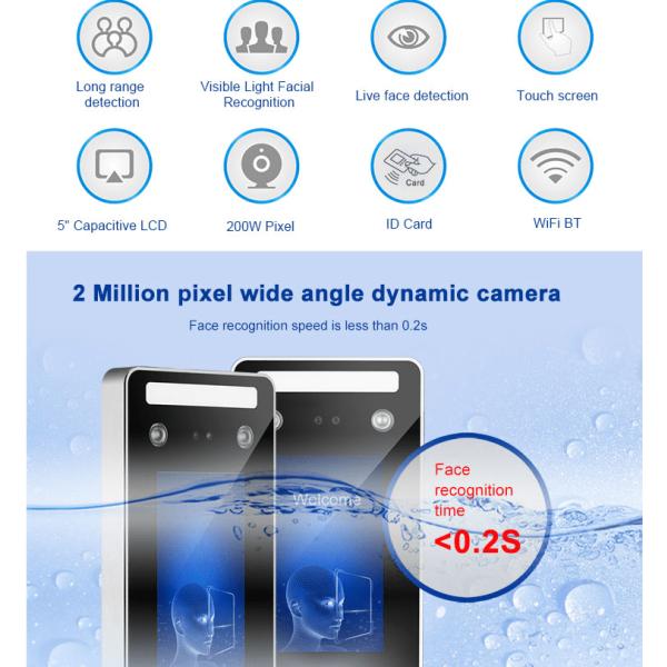 HD Touch Screen Waterproof Ip67 Biometric Attendance Machine