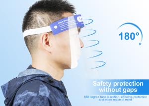China Custom Logo Full Cover Face Shield CE FDA Approval , PET Anti Splash Safety Face Shield on sale