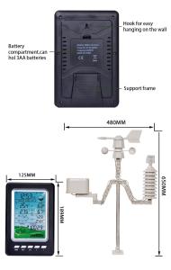 China Wireless Temperature Humidity Sensor For Farm Sales Rainfall Wind Speed Weather Forecast on sale