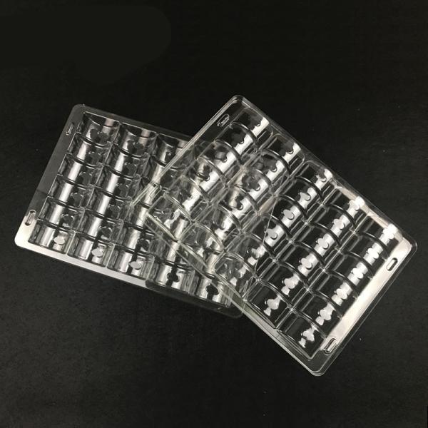 Quality 30 Cavities Macaron Clamshell Packaging Rectangular Plastic Cake Containers for sale