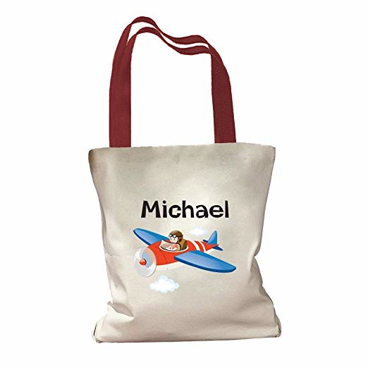 Lightweight Custom Printed Tote Bags With Colored Handles Fashionable