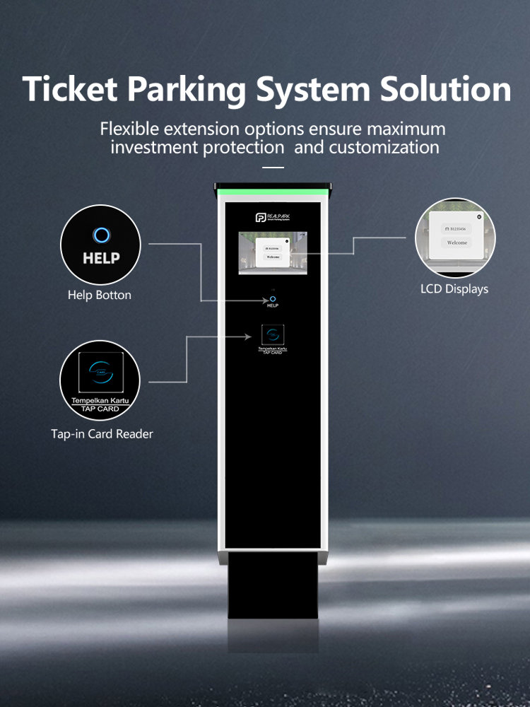 Smart LPR Solution Parking Payment System With Tap In Card Reader