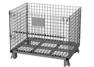 Folding Anti Curve Wire Mesh Pallet Cage Euro 800x600 500Kg