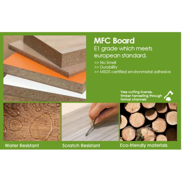 Four Person Wooden Office Furniture Workstation For Staff