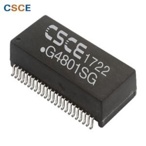 Buy cheap Dual Port SMT Gigabit Ethernet Magnetics , 48 Pin 1000Base T Transformer Modules product