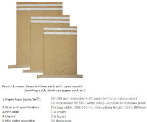 Buy cheap charcoal paper sacks, animal feed paper sacks, dextrose &amp; medicine paper sacks, sugar paper sacks, Wheat packing bags product