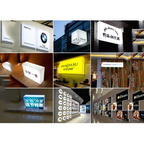 Battery Powered Slim Alphabet Light Box , Edgelight Illuminated Acrylic Light Box Sign