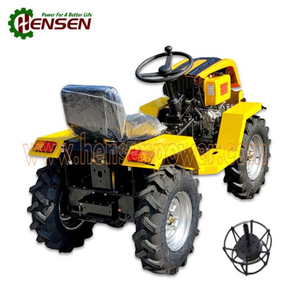 Quality Four Wheeled Small Diesel Lawn Tractor Diesel 188F Tractor Multifunctional for sale