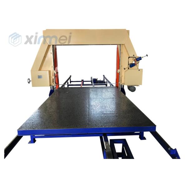 Splitting Block Foam Into Thin Slices Horizontal PU Foam Cutting Machine With Delta VFD Worktable And Air Suction Device For Precision Cutting