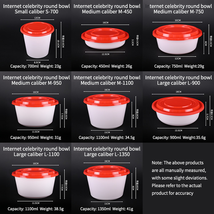 Rectangular 1000ml Microwavable Disposable PP Food Container with Lid