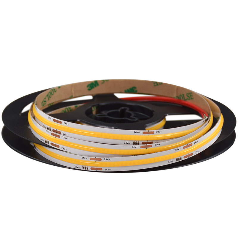 high density 512led/m chips on board flexible pcb cob yellow color led strip tape