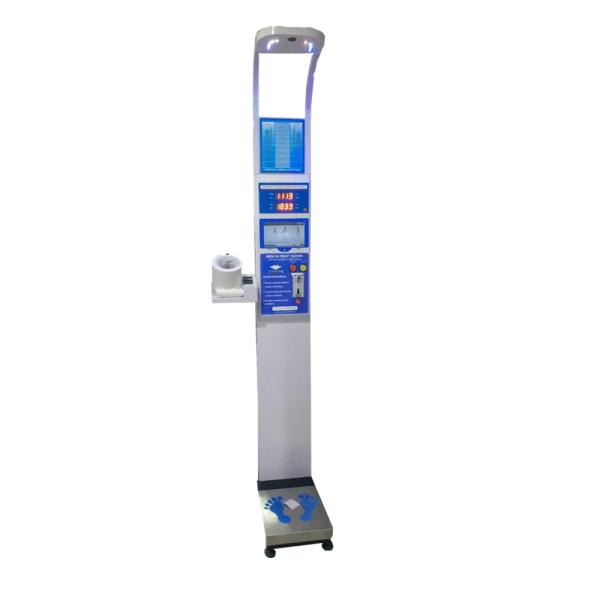 Quality Coin Slot / Coin Operated Ultrasonic Height And Weight Machine High Accuracy for sale
