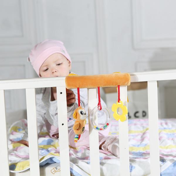 Quality Singring Baby Pram Crib Elephant Activity Spiral Plush Toys for sale