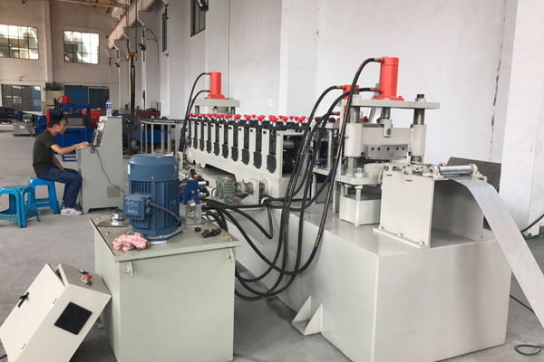 C Channel Cable Tray Roll Forming Machine , Cable Trunking Cover Metal Roll Forming Machines