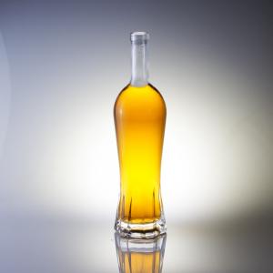 China Custom 750ml Glass Bottle Weight Base Material Glass 500ml Glass Liquor Bottle For Whiskey on sale