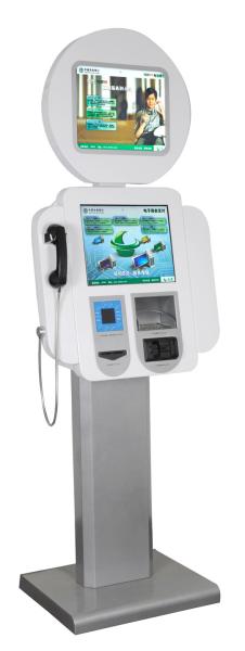 Quality Bar-code Scanner and Fingerprint Reader Multimedia Kiosk for Internet / Information Access for sale