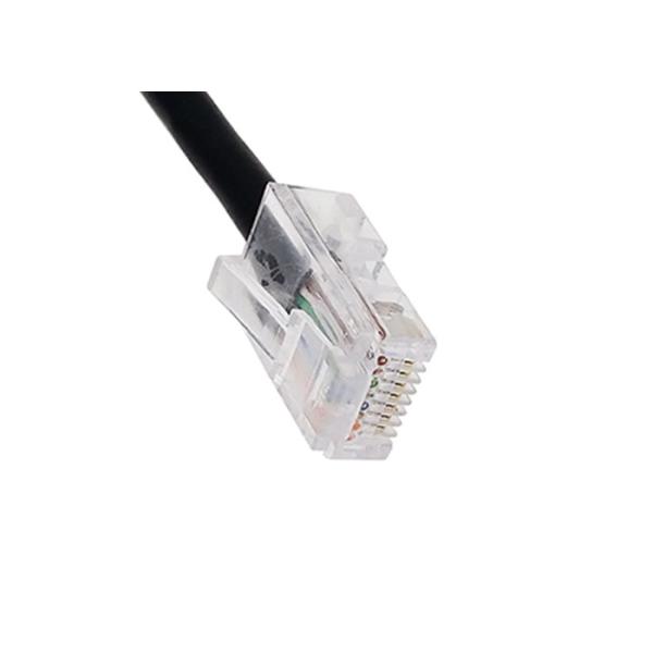 Black waterproof RJ45 male to female extension cable with LED indicator, OEM/ODM welcome