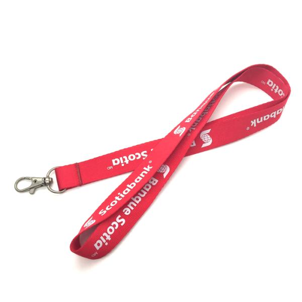Cheapest keychain short custom polyester lanyard material lanyard silk screen lanyards