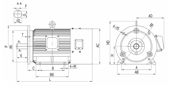 3 Hp Cable Drum High Torque Motor Dedicated Asynchronous Electric Motor