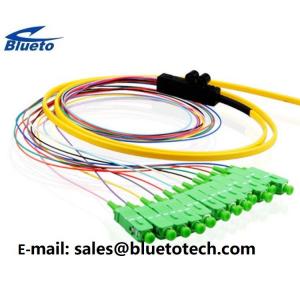 Buy cheap 12Fiber Ribbon Fiber Pigtail SC/APC Fiber Optic Pigtail 12colors Ribbon Fan Out Kit 0.9mm product