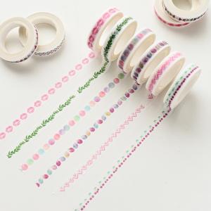 Colorful Custom Printed Washi Tape for Stationary, DIY Self Adhesive Washi Tape