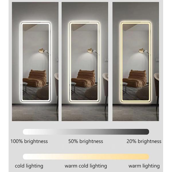 Rectangular Bathroom Hardware Sets , Illuminated Full Body LED Dressing Mirror