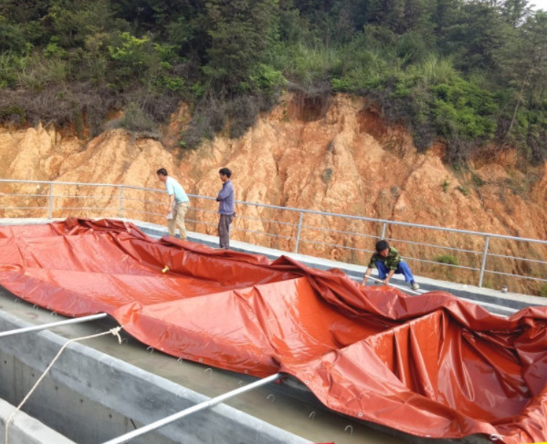 Flame Retardant Methane Storage Tank Red Tarpaulin With Large Capacity 10000L Liquid Containment Fuel Bladder