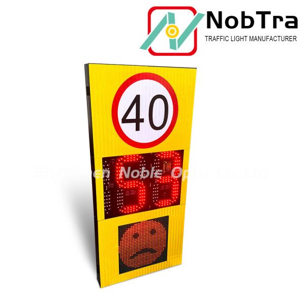 Quality Solar Powered Radar Speed Signs With LED Display Weatherproof and Remote Monitoring for sale