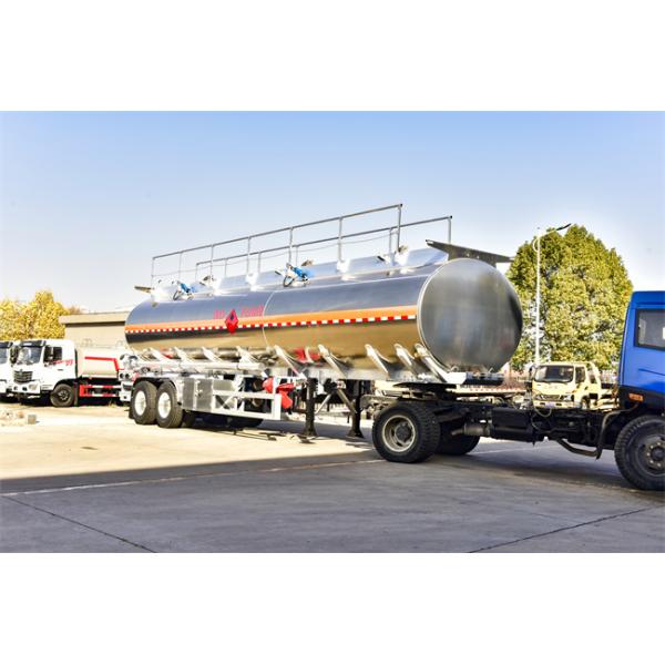 2Axles 38000 Liters Fuel Tank Semi Trailer Carbon Steel For Transporting Customized