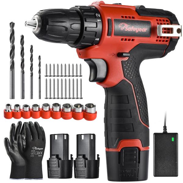 Quality 41 PCS Combo Kit Cordless Drill Machine 12v Battery Lithium Ion High Torque Cordless Drill for sale