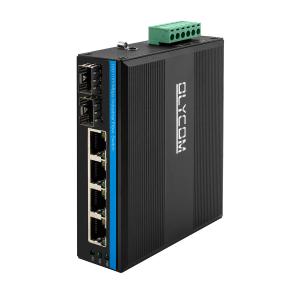 China 10/100/1000Mbps Industrial Gigabit Network Switch With Two Fiber Port And Four RJ45 Port on sale