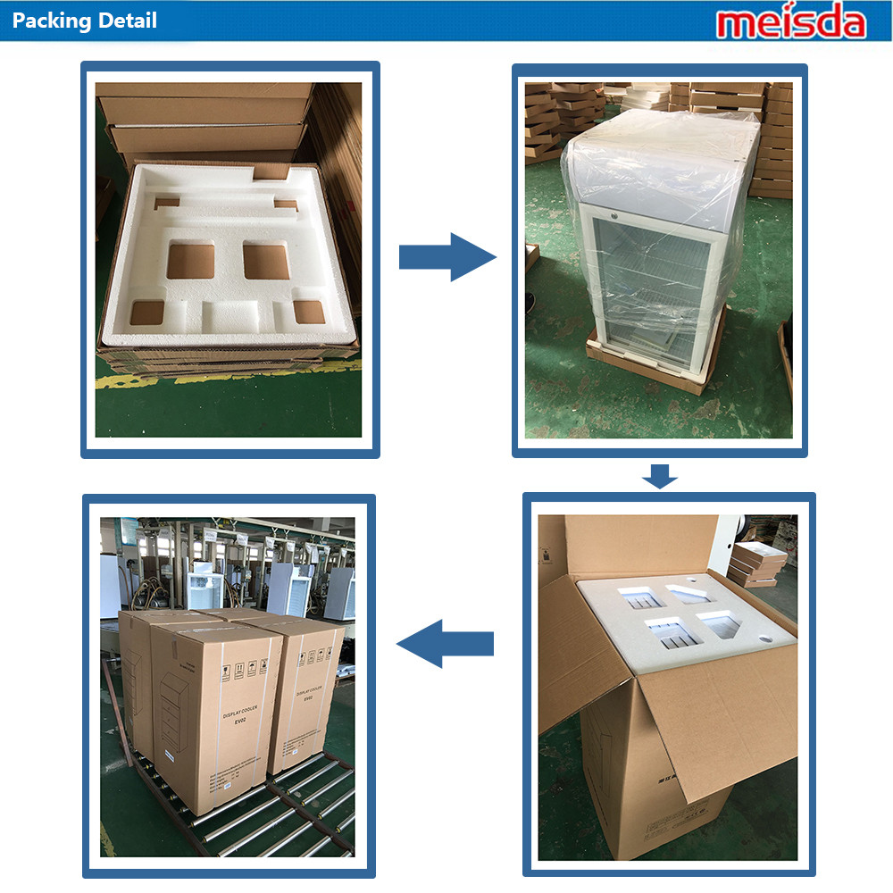 52L R600a Frost Free Portable Beverage Countertop Mini Display Fridge Cooler with Logo SC52B