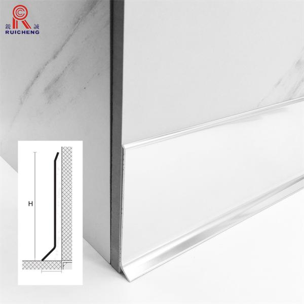 Kitchen 75mm Aluminium Skirting Stain Resistance Anti Insect Grade 6082